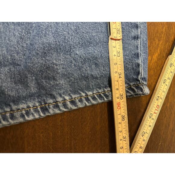 Lucky Brand High Rise Wide Leg Cropped Blue Denim Jeans Women 12/31 Grunge Y2K - Picture 8 of 11